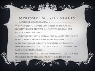 impressive restaurant service stages | PPTX