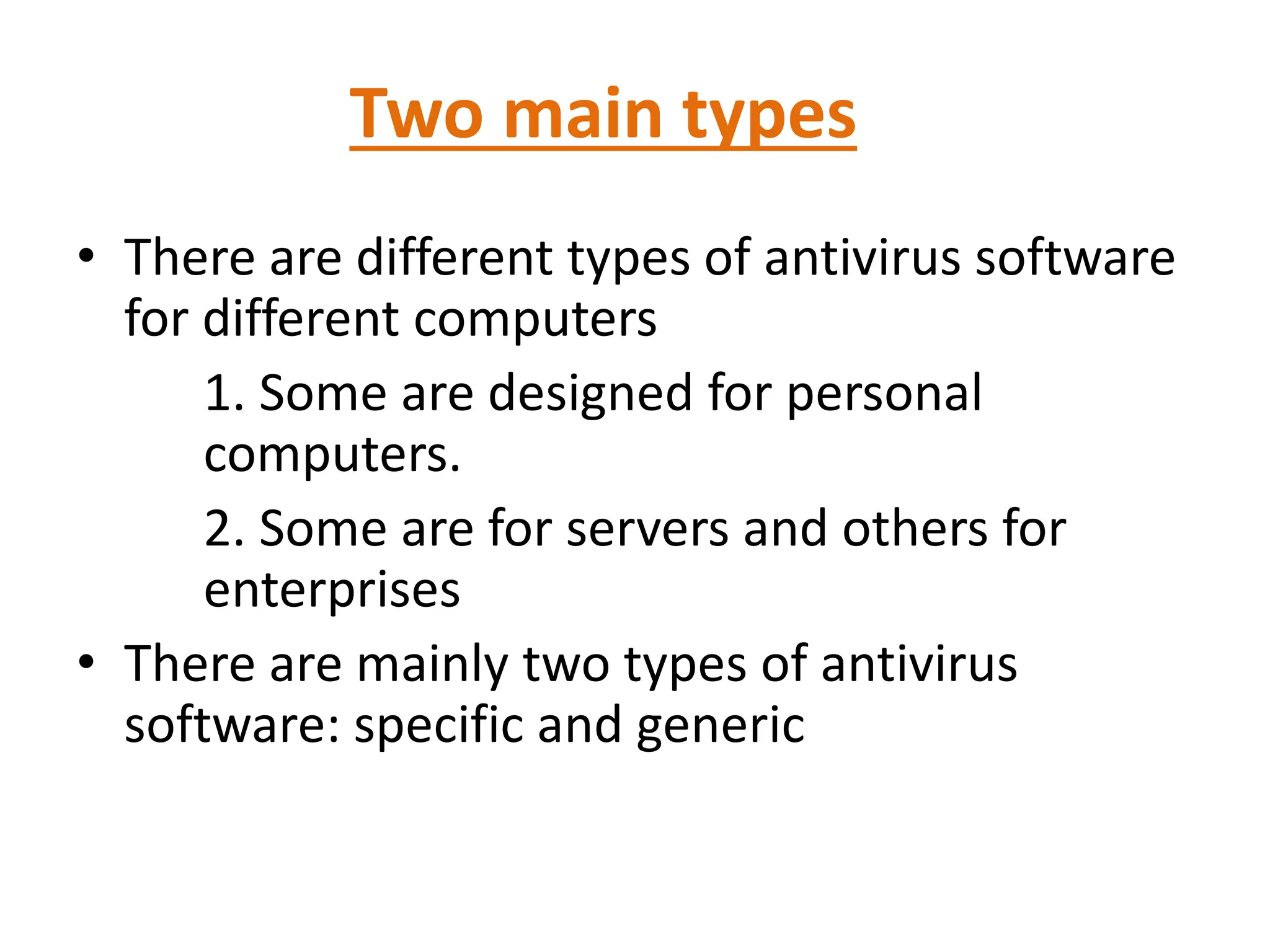 ANTIVIRUS AND VIRUS Powerpoint presentation | PPTX