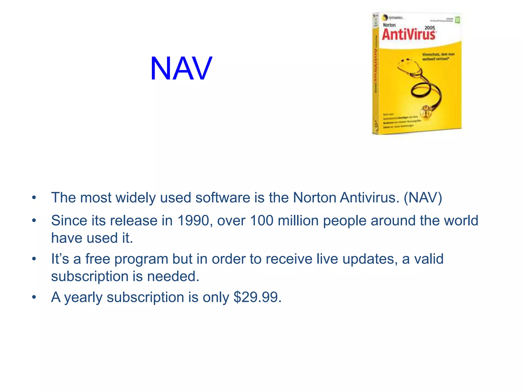 ANTIVIRUS AND VIRUS Powerpoint presentation | PPTX