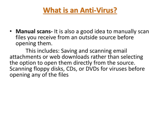 ANTIVIRUS AND VIRUS Powerpoint presentation | PPTX