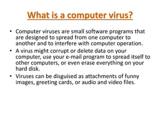 ANTIVIRUS AND VIRUS Powerpoint presentation | PPTX