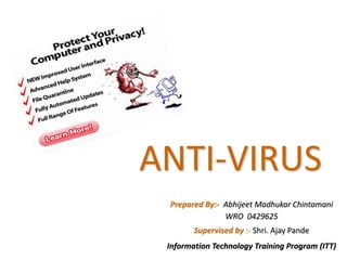 ANTIVIRUS AND VIRUS Powerpoint presentation