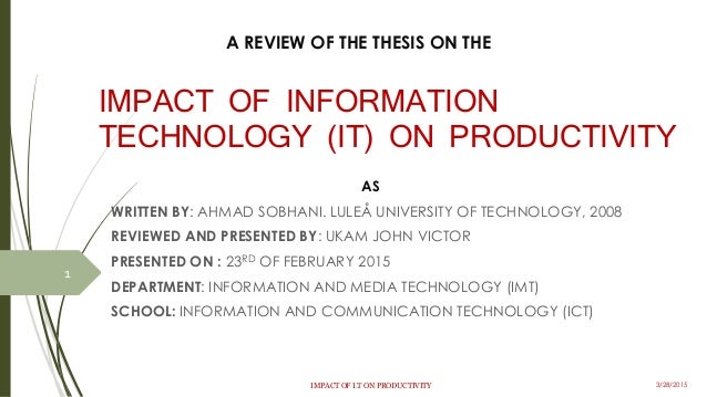 Thesis for information technology students