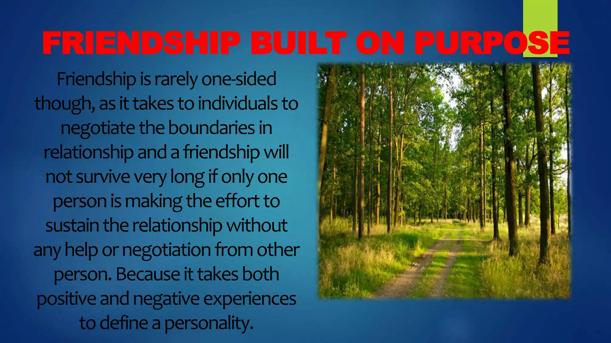 PRINCIPLE OF FRIENDSHIP | PPTX