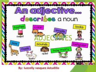 ADJECTIVES
By: luzcelly vasquez Astudillo
 