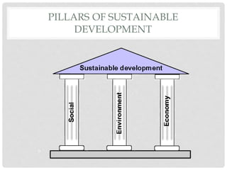 PILLARS OF SUSTAINABLE
DEVELOPMENT
 