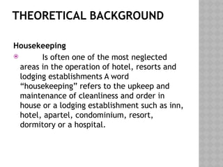 powerpoint presentation about housekeeping | PPTX