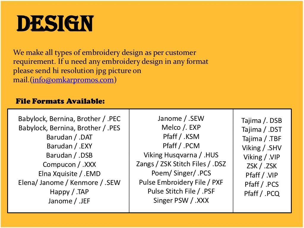 Embroidery digitizing services