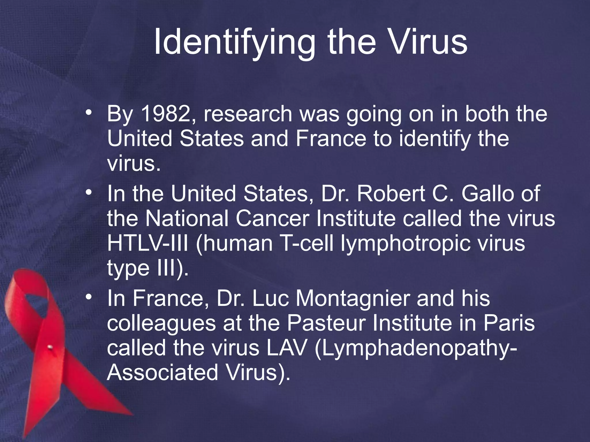 Power point presentation -The History of HIV/AIDS | PPT