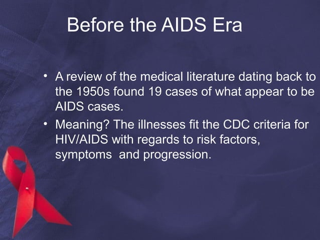 Power point presentation -The History of HIV/AIDS | PPT