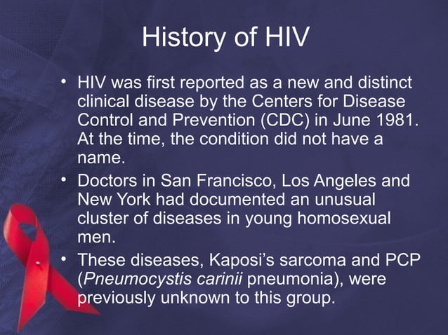 Power point presentation -The History of HIV/AIDS | PPT
