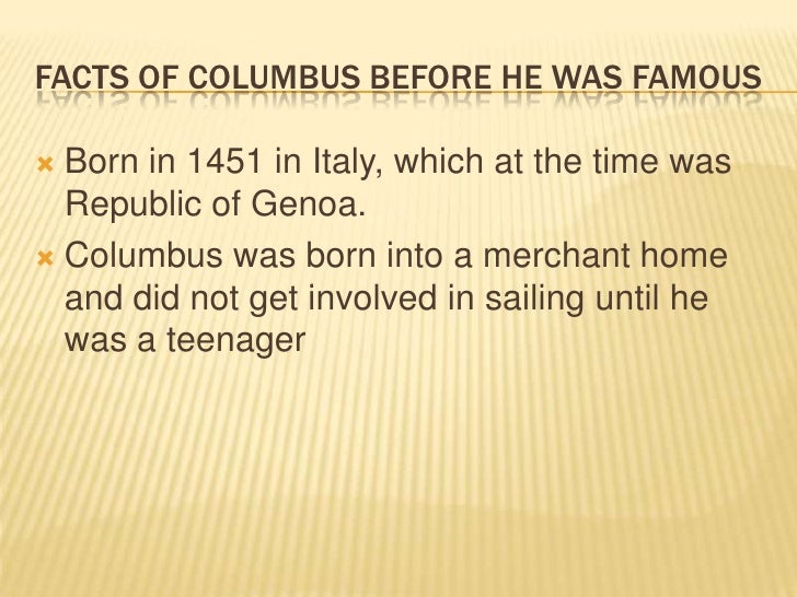 Christopher Columbus Facts Kids Kids Matttroy