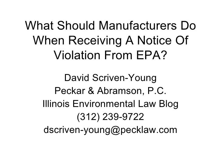 What Should Manufacturers Do When Receiving a Notice of Violation fro…
