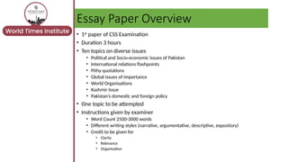 CSS essay fundamentals, basic requirements | PPTX