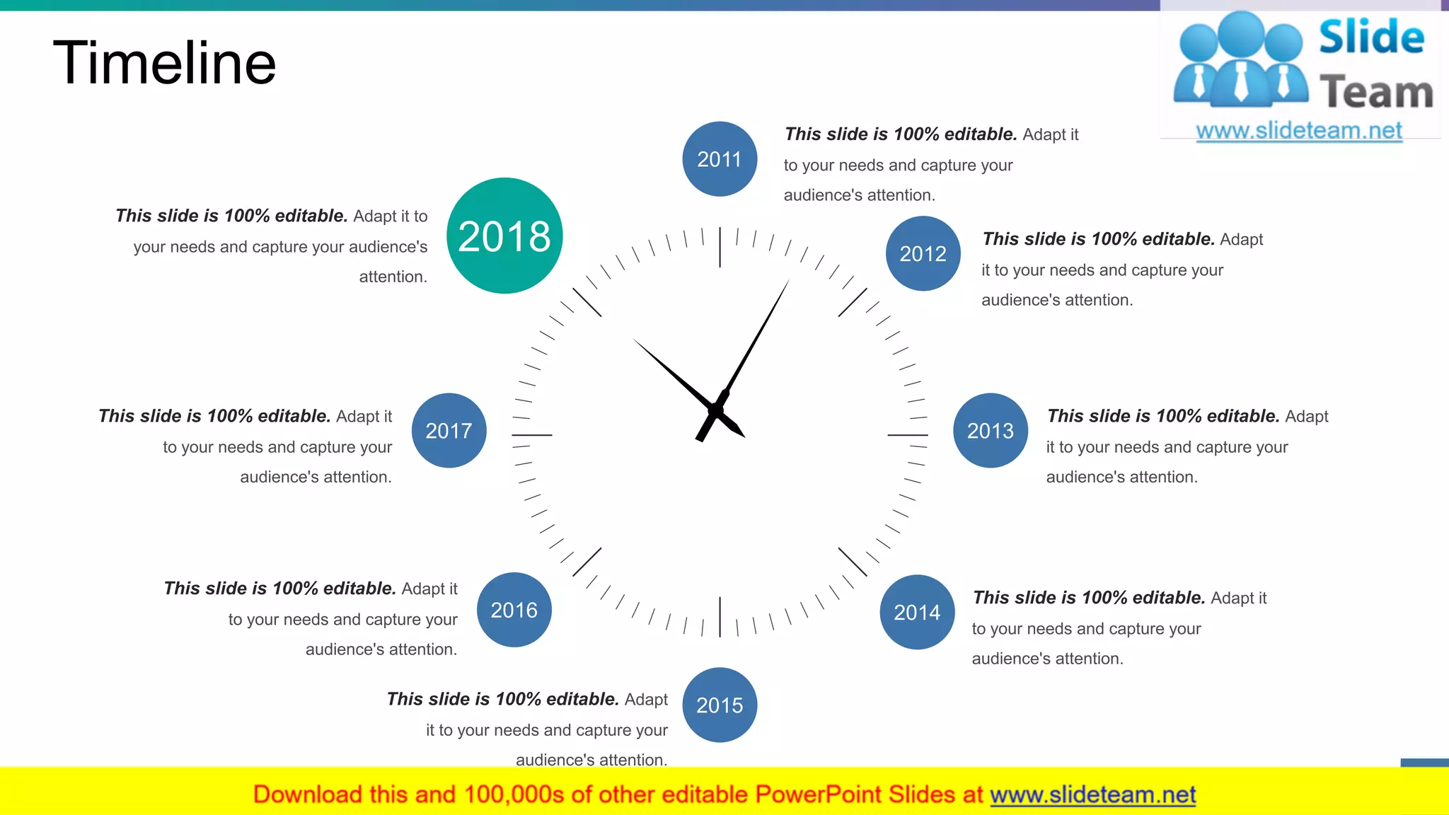 Timeline
2011
2012
2013
2014
2015
2016
2017
2018
32
 