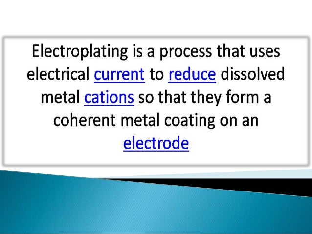 Power Point Presentation Based On Electroplating