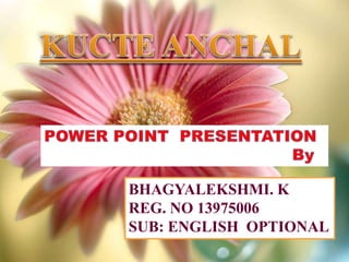 BHAGYALEKSHMI. K 
REG. NO 13975006 
SUB: ENGLISH OPTIONAL 
 