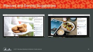 © 2017. Marvellous Marketing Confidential. All rights reserved. 20
Recipes and Serving Suggestions
 