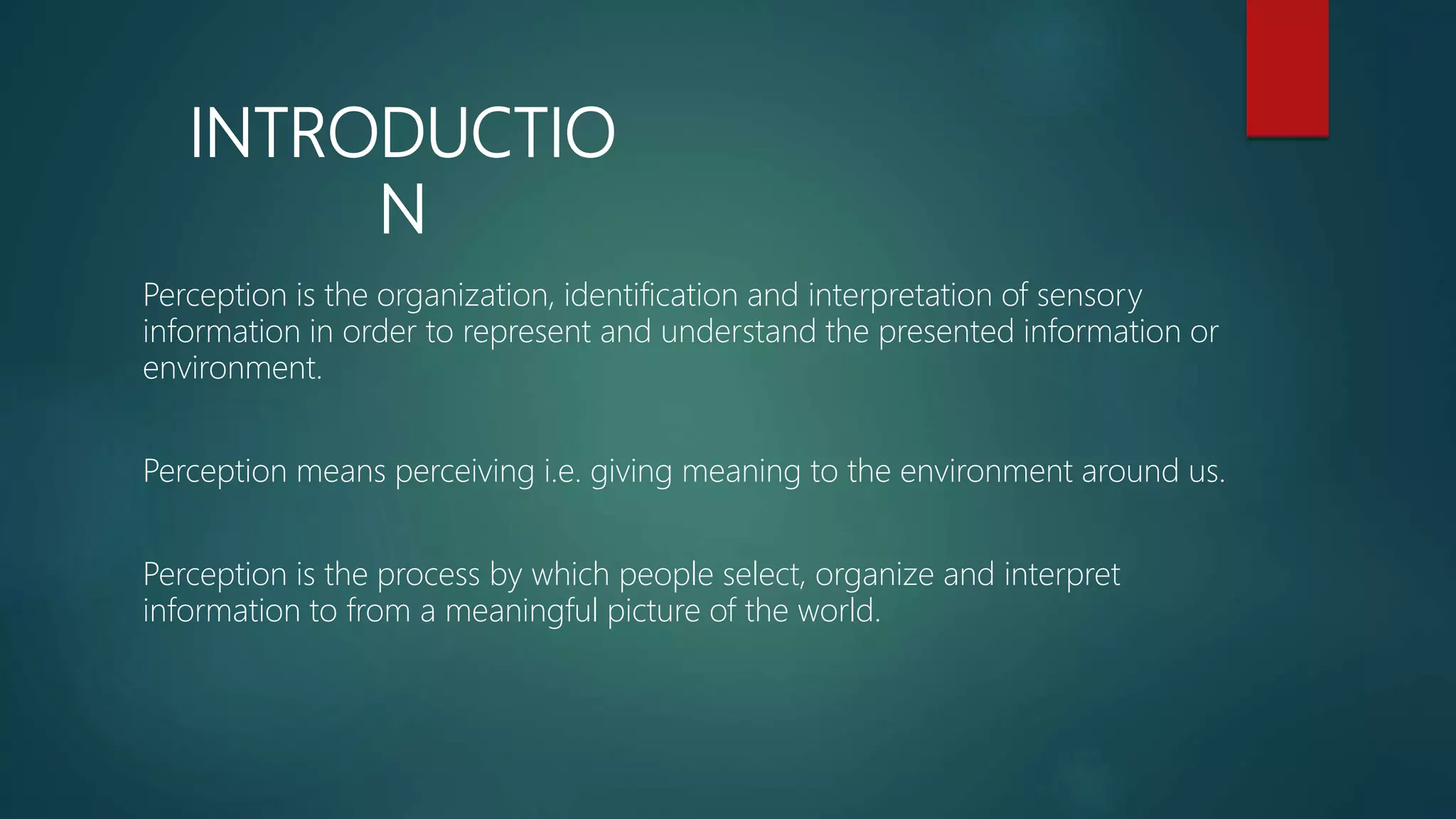 Perception (meaning and determination) | PPTX
