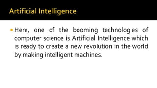 PPT ON ARTIFICIAL INTELLIGENCE | PPTX