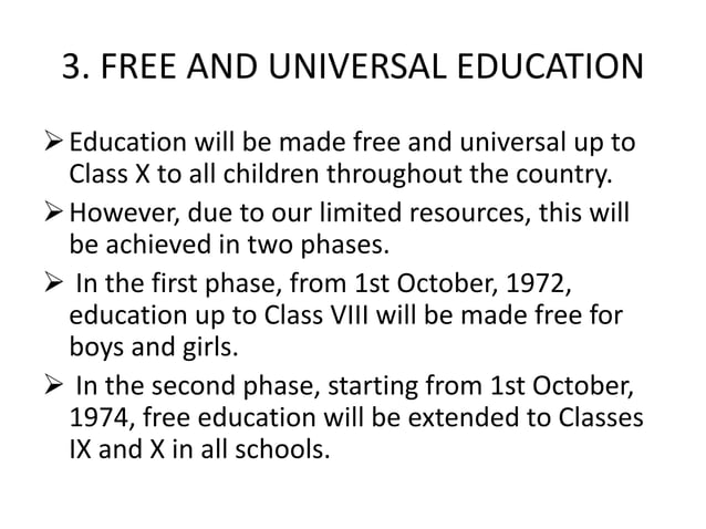 objectives of education policy 1972 80