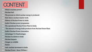 Power point presentation on Nuclear Power in India | PPTX