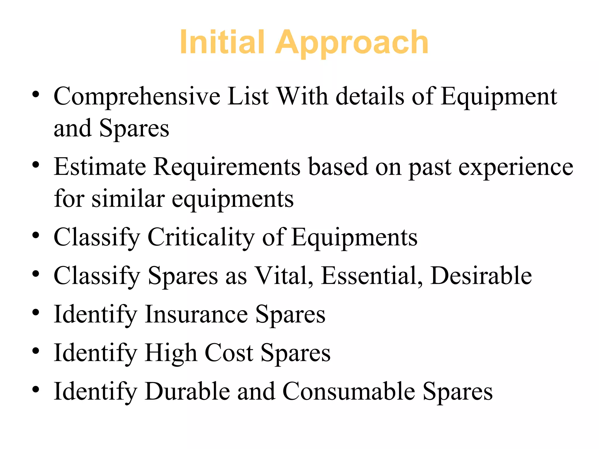 Spare Parts Management | PPT