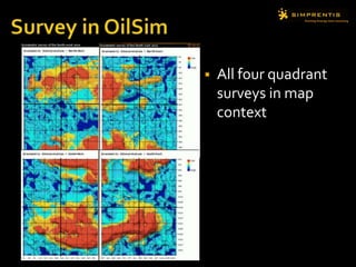  All four quadrant
surveys in map
context
 