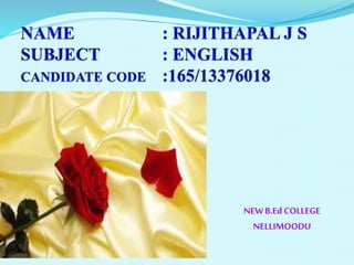 NEW B.Ed COLLEGE 
NELLIMOODU 
 