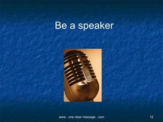 Be a speaker 