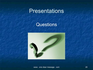 Presentations Questions 