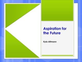 Aspiration for
the Future

Kyla Altmann
 