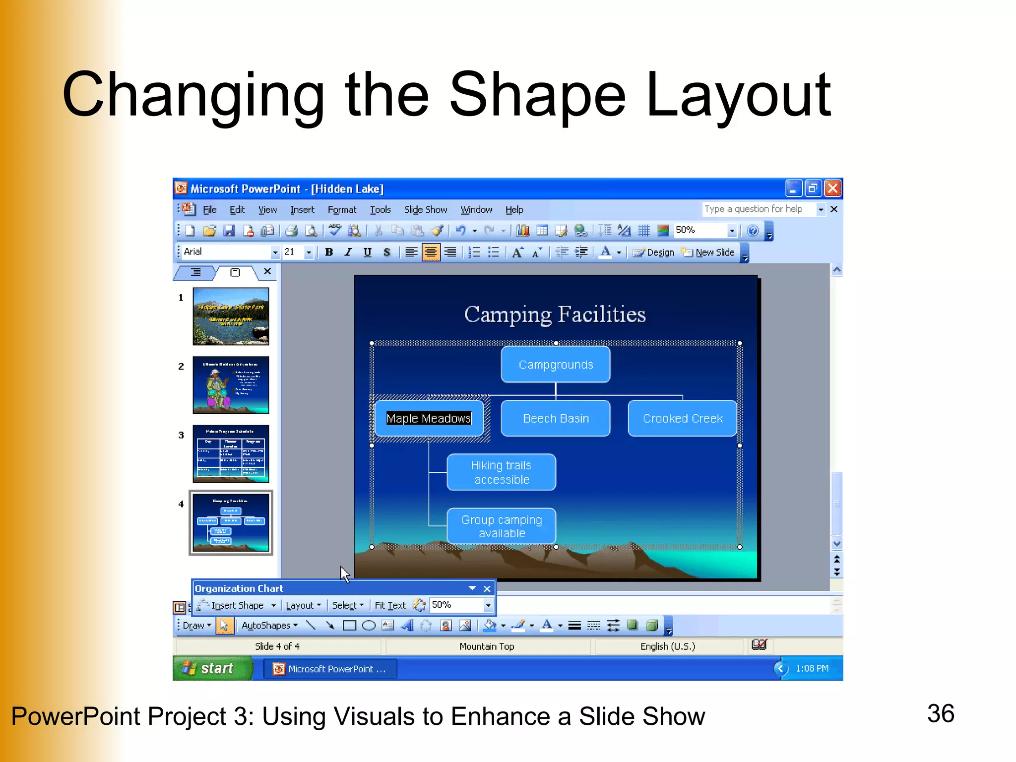 Changing the Shape Layout 