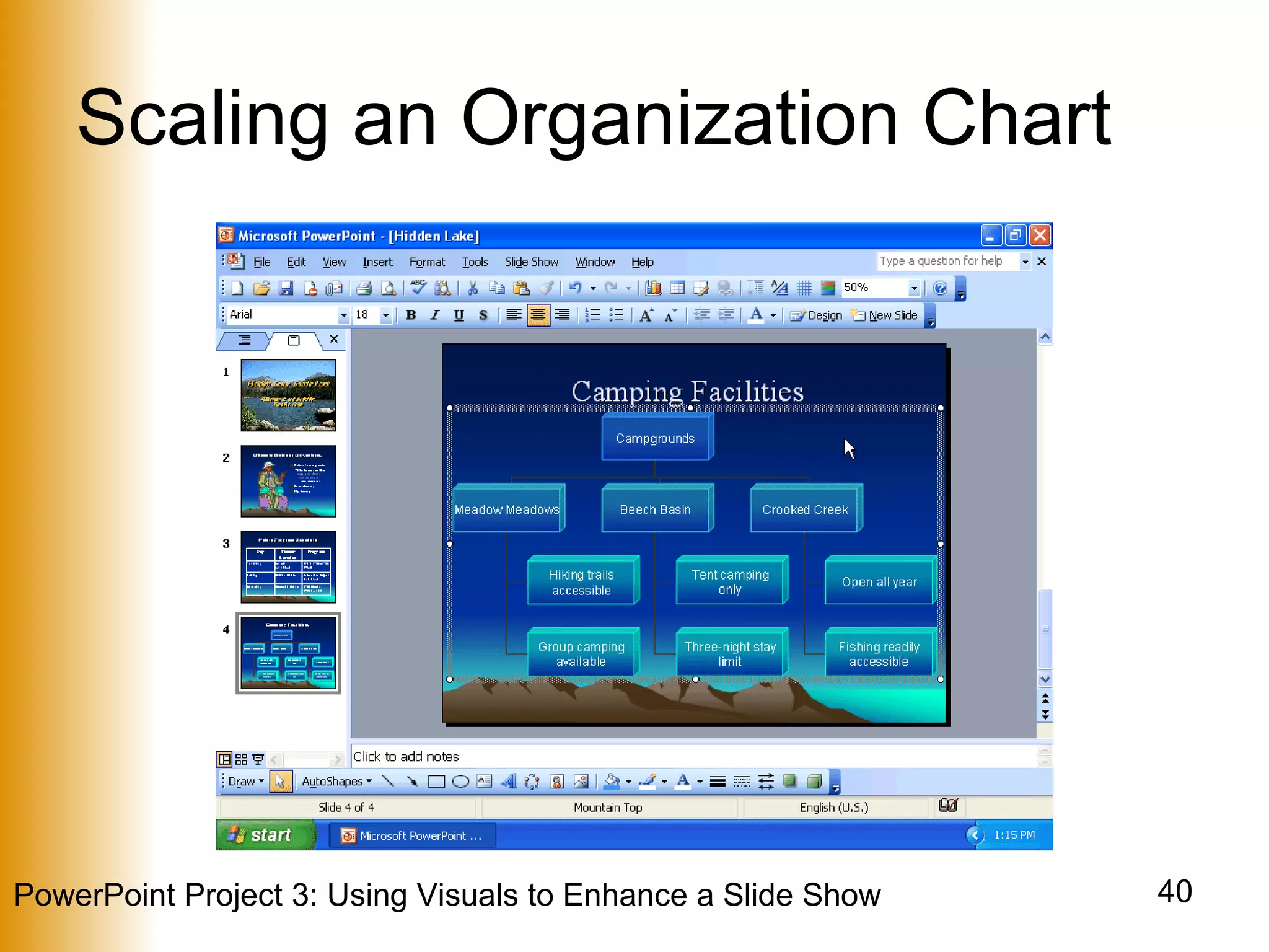 Scaling an Organization Chart 
