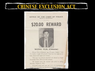 CHINESE EXCLUSION ACT
 