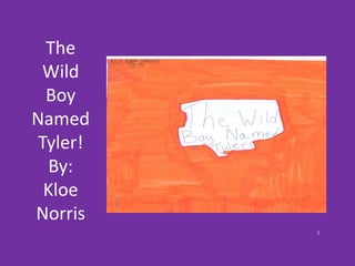 The Wild Boy Named Tyler!By: Kloe Norris1