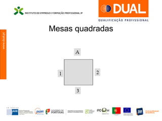 www.dual.pt
Mesas quadradas
 