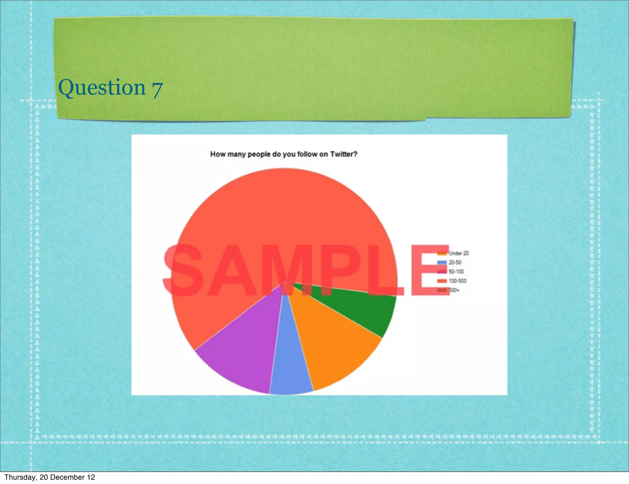 Question 7




Thursday, 20 December 12
 