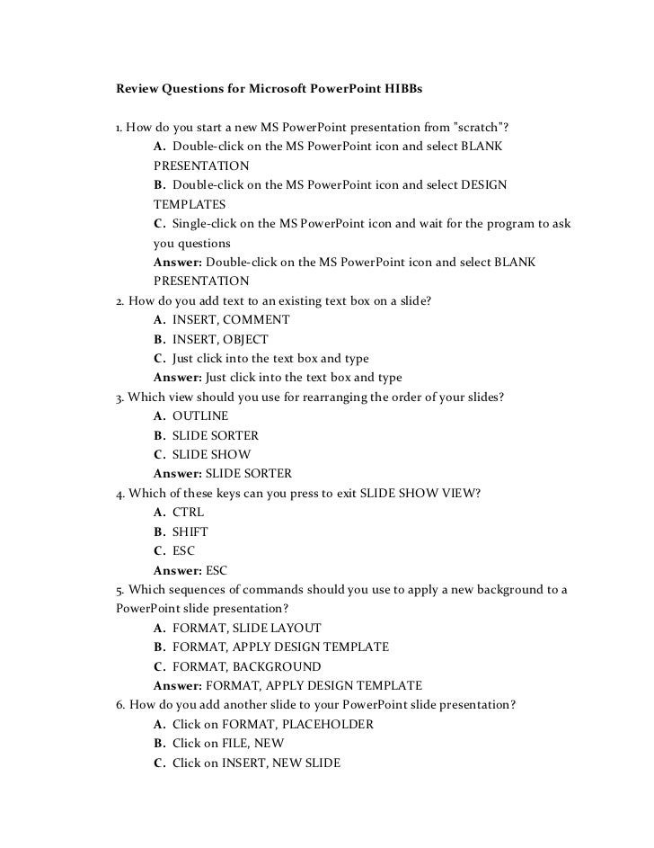 introduction to microsoft powerpoint 2010 for microsoft windows asses microsoft powerpoint quizzes