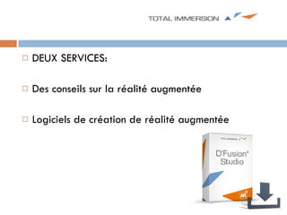 DEUX SERVICES: Des conseils sur la réalité augmentée Logiciels de création de réalité augmentée 