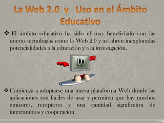 Recursos web y Uso en el ámbito Educativo 