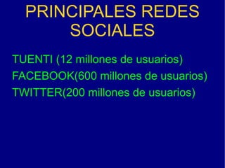 CARACTERÍSTICAS DE REDES SOCIALES 