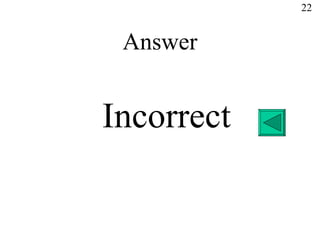 Answer Incorrect 22 