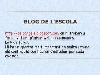 BLOG DE L’ESCOLA
 