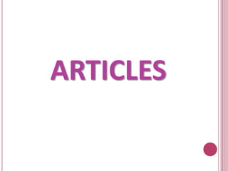 ARTICLES
 