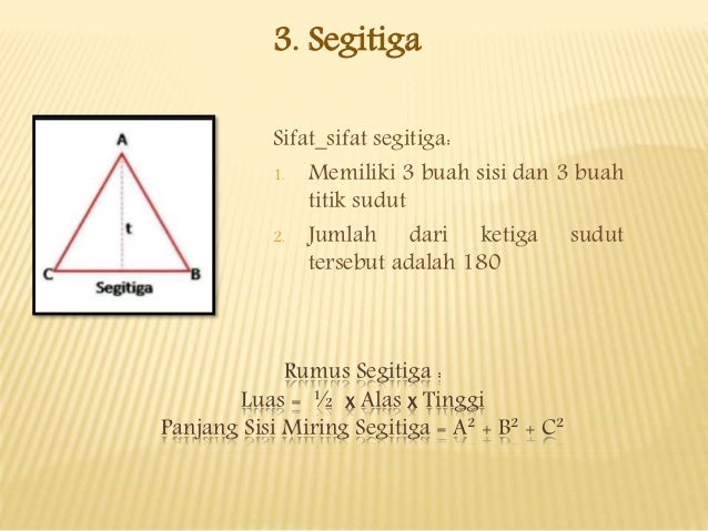 Rumus Dan Sifat Bangun Datar