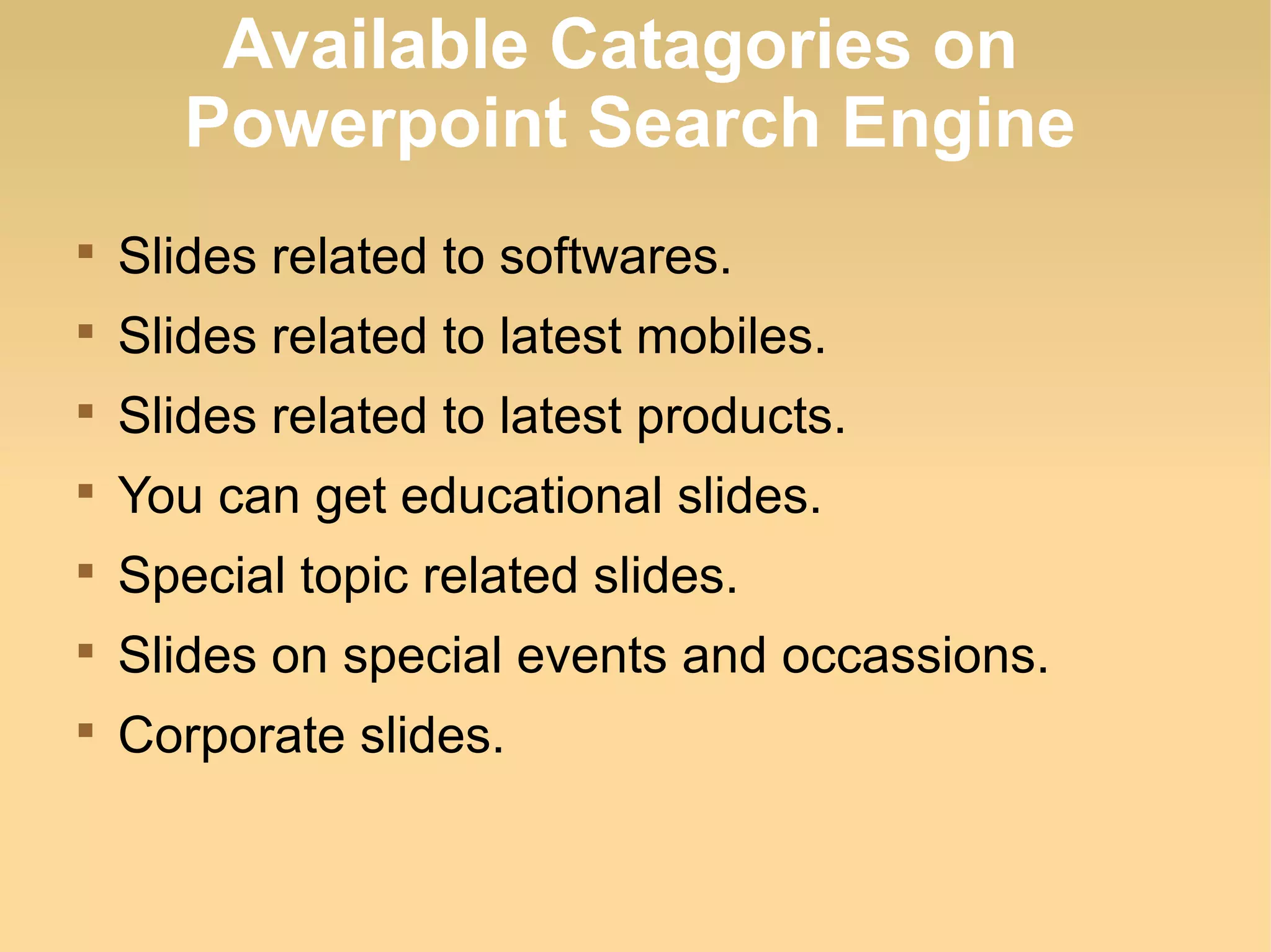 Powerpoint Search Engine | PPT