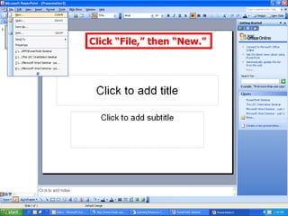 Click “File,” then “New.” 