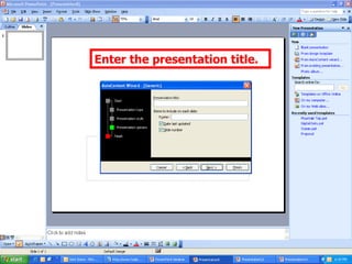 Enter the presentation title. 