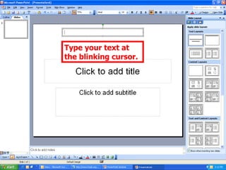Type your text at the blinking cursor. 